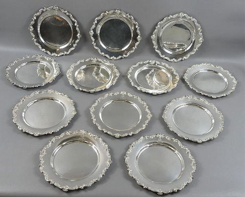 SET 12 WHITING STERLING DINNER