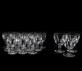 SET, 15 STEUBEN CRYSTAL WHITE
