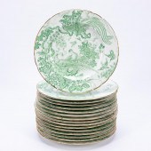 SET 16 ROYAL CROWN DERBY GREEN