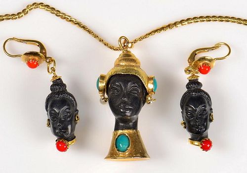 SET 18K BLACKAMOOR JEWELRYSet 18K