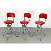 Set 3 50s Modern Bar Stools. R