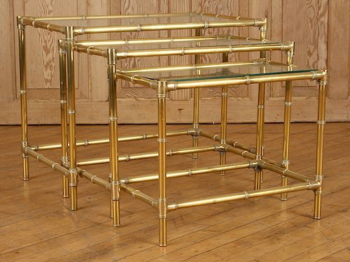 SET 3 BRONZE BAMBOO FORM NESTING