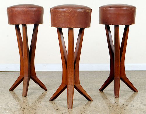 SET 3 FRENCH BAR STOOLS MANNER