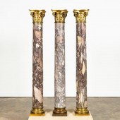 SET, 3 GILT BRONZE BRECHE VIOL