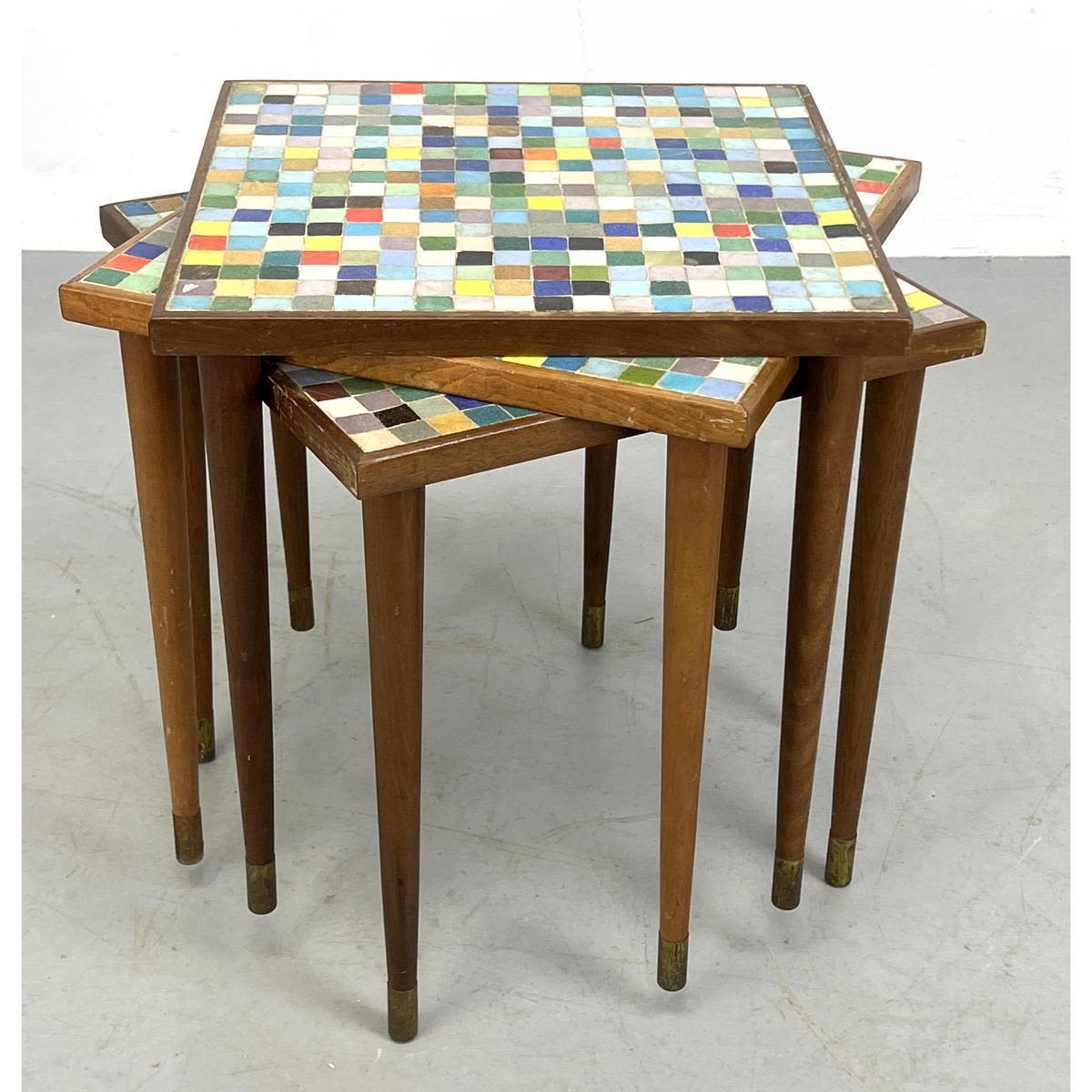 Set 3 Glass Mosaic Tile Top Side