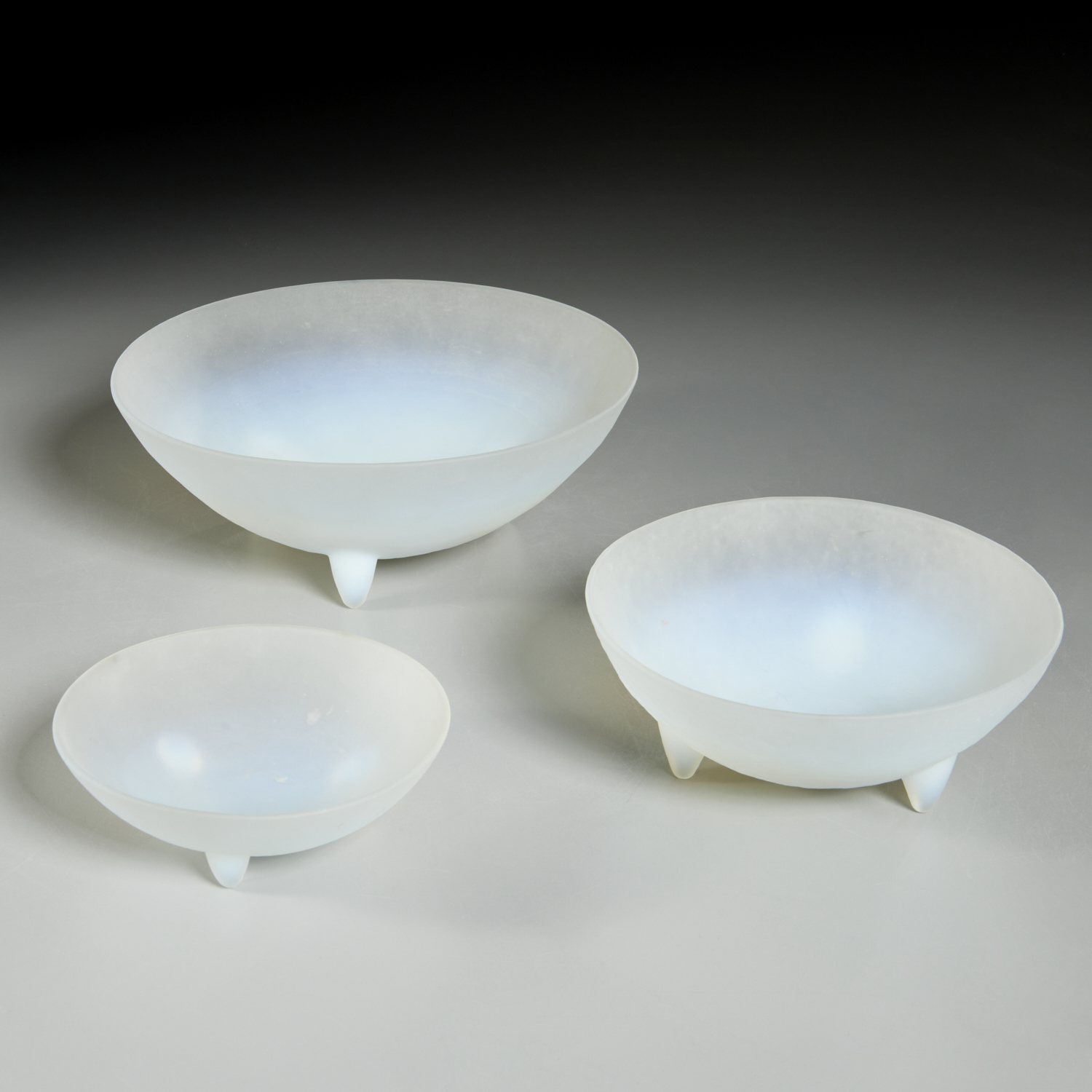 SET (3) HUDSON BEACH GLASS