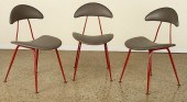 SET 3 ITALIAN IRON CHAIRS UPHO