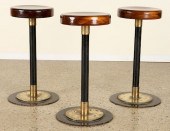 SET 3 LACQUERED WOOD BAR STOOL