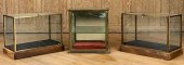 SET 3 SOLID BRONZE GLASS TOP T