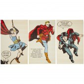 SET (3) VINTAGE COMIC ADVERTIS