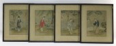 SET 4 18C. CHINESE WC PAINTING