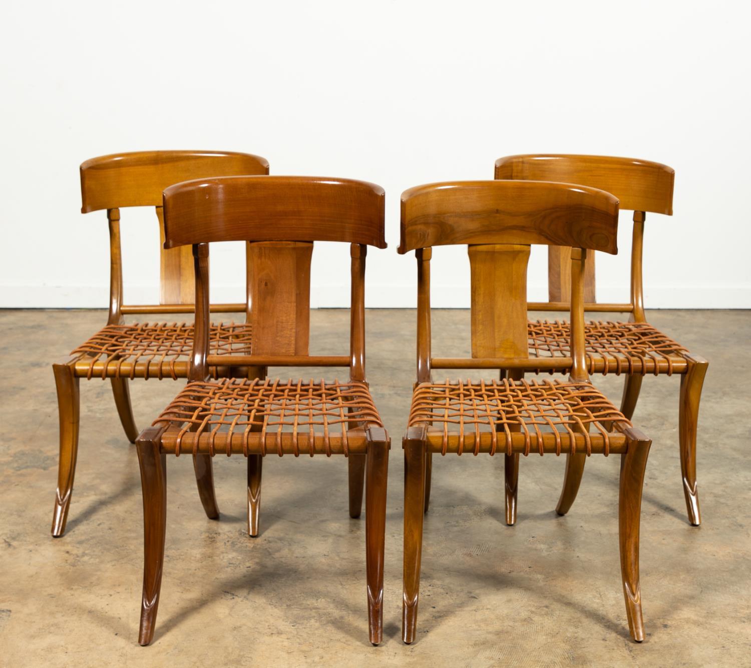 SET 4 "ARES" KLISMOS SIDE CHAIRS BY