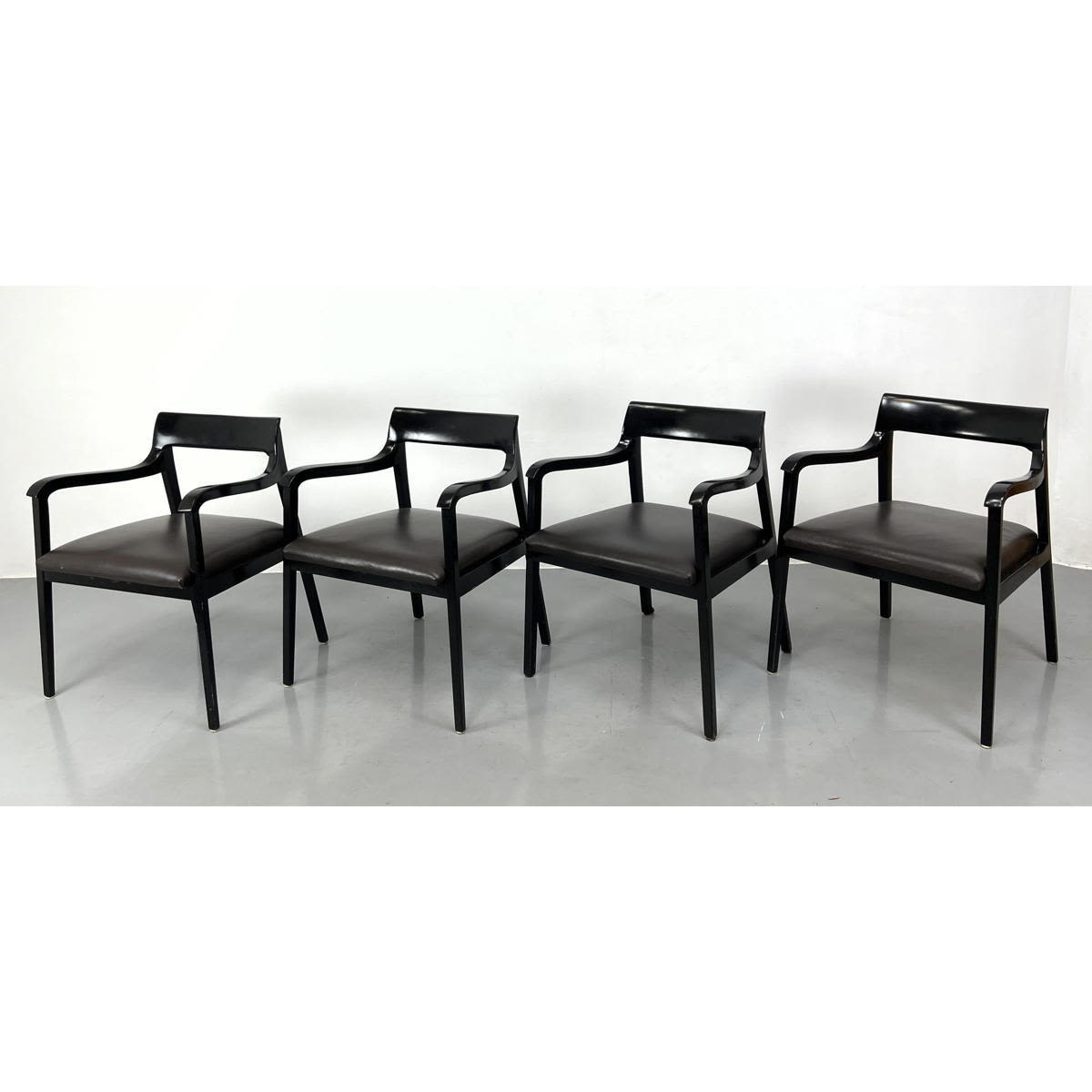 Set 4 Arm Chairs. Style of Edward