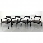 Set 4 Arm Chairs. Style of Edw