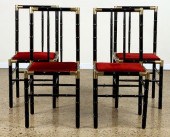 SET 4 BRONZE SIDE CHAIRS MANNE
