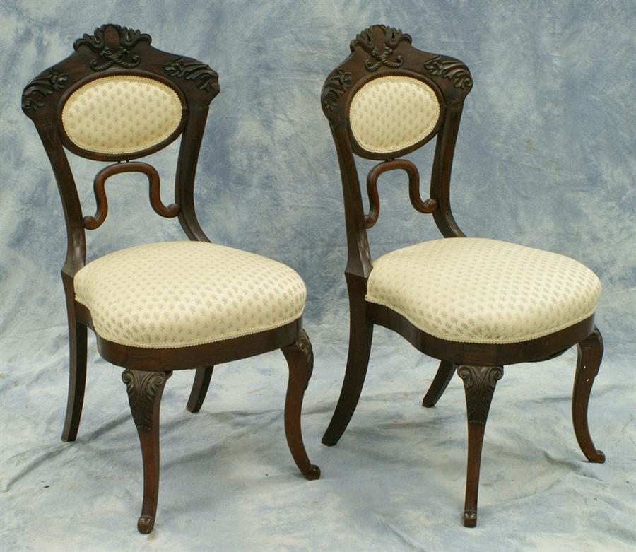 Set 4 carved rosewood Victorian