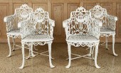 SET 4 CAST IRON GARDEN ARM CHA