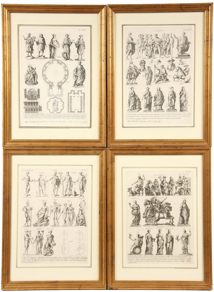 SET (4) EARLY ENGRAVED BOOKPLATES -
