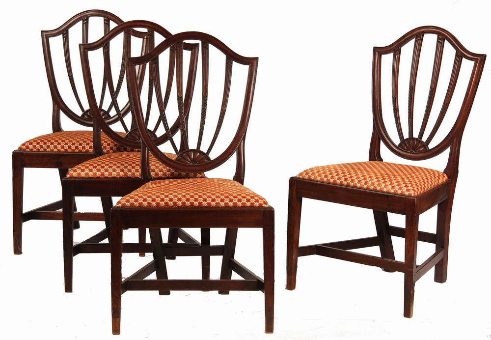 SET (4) HEPPLEWHITE SIDECHAIRS -