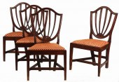 SET (4) HEPPLEWHITE SIDECHAIRS