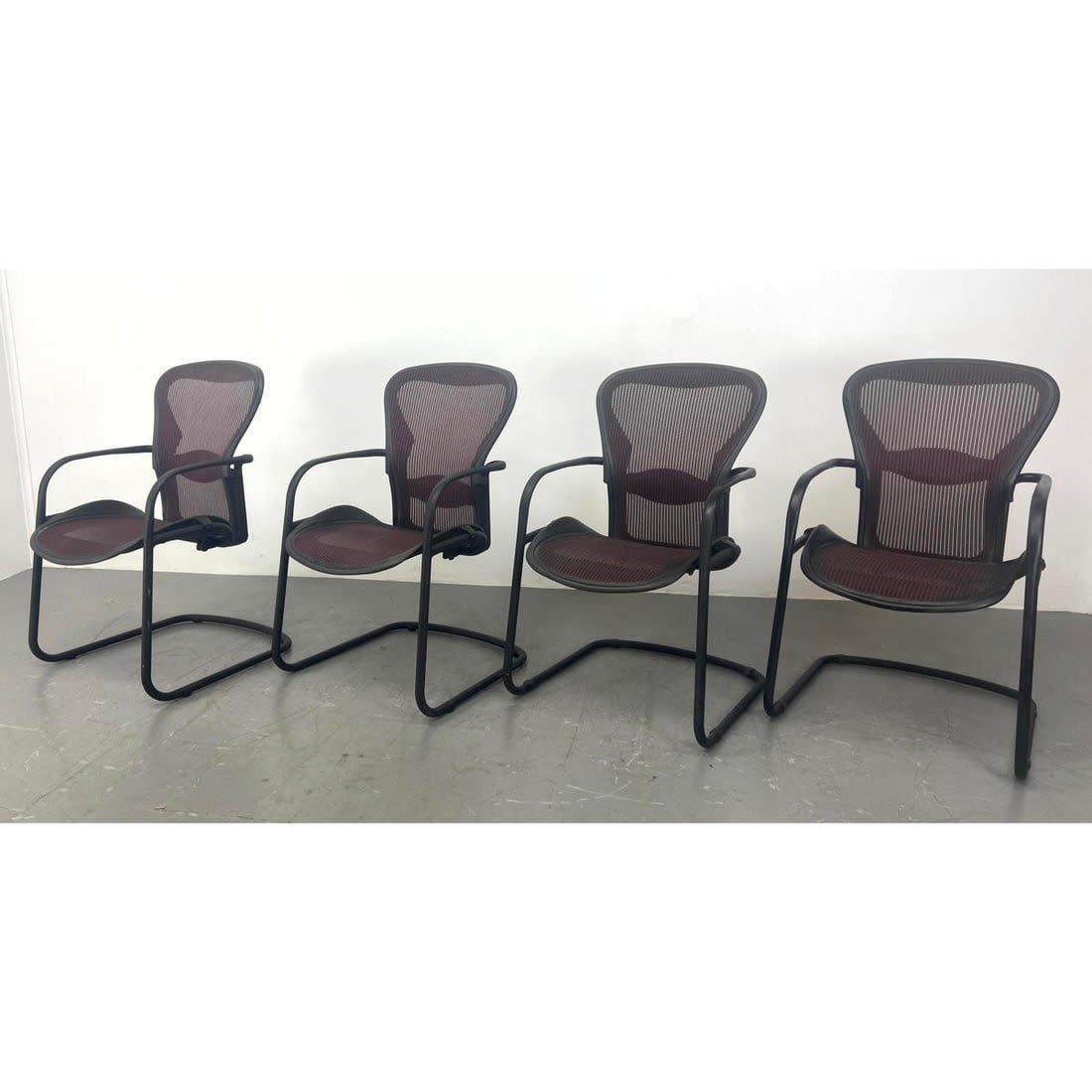 Set 4 Herman Miller Arm Chairs.