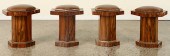 SET 4 HEXAGONAL ROSEWOOD UPHOL