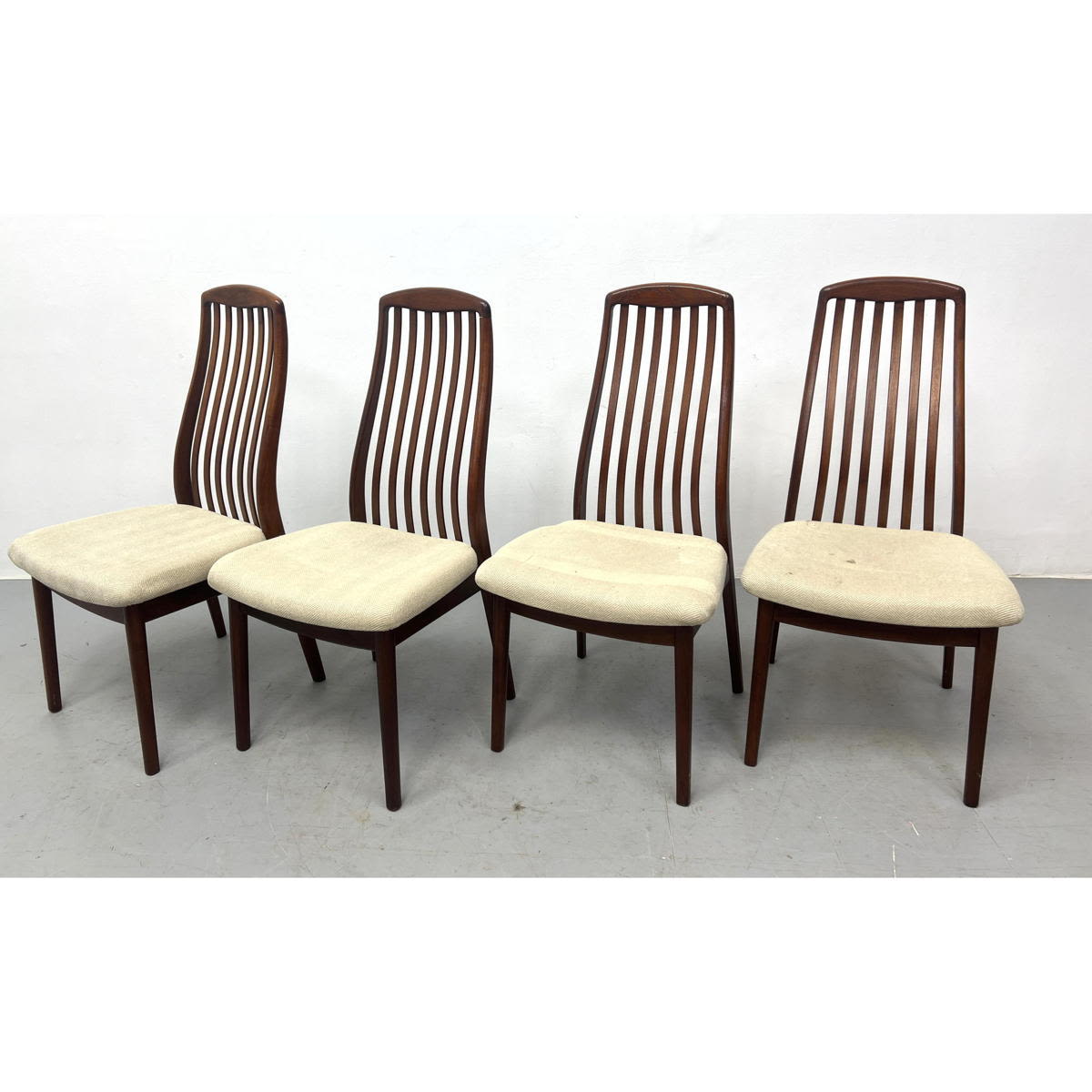 Set 4 High Back Danish Modern