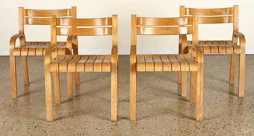 SET 4 ITALIAN BENTWOOD ASH ARM