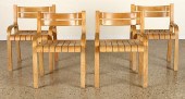 SET 4 ITALIAN BENTWOOD ASH ARM