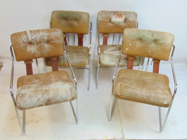 SET 4 ITALIAN TUCROMA CHAIRS BY