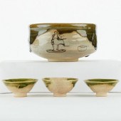 SET 4 JAPANESE ORIBE CERAMICSS