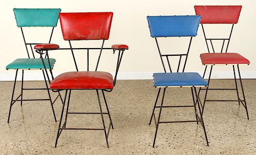 SET 4 MID CENTURY MODERN IRON