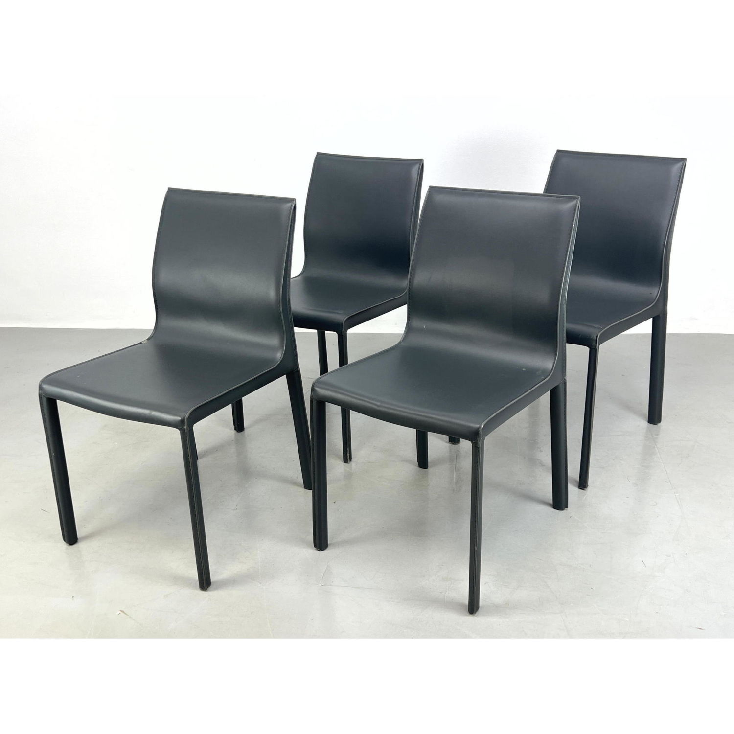 Set 4 NUEVO Italian Leather Covered