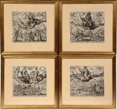 SET (4) OLD MASTERS ENGRAVINGS