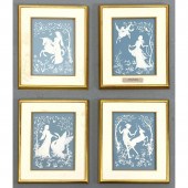 Set 4 Parian Porcelain Tiles b