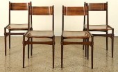 SET 4 ROSEWOOD SIDE CHAIRS BEN