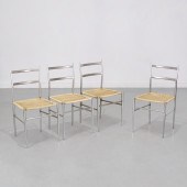 SET (4) SUPERLEGGERA STYLE CHR