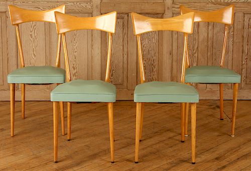 SET 4 SYCAMORE CHAIRS MANNER OF GIO