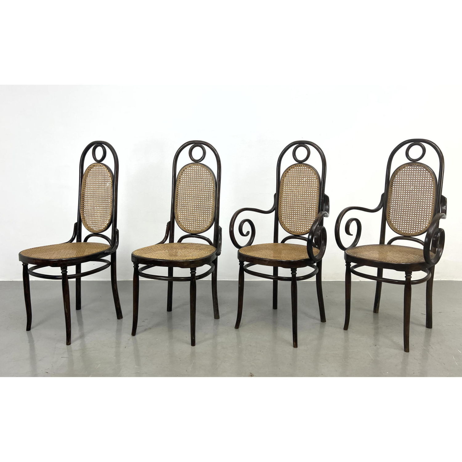 Set 4 Thonet style Bentwood