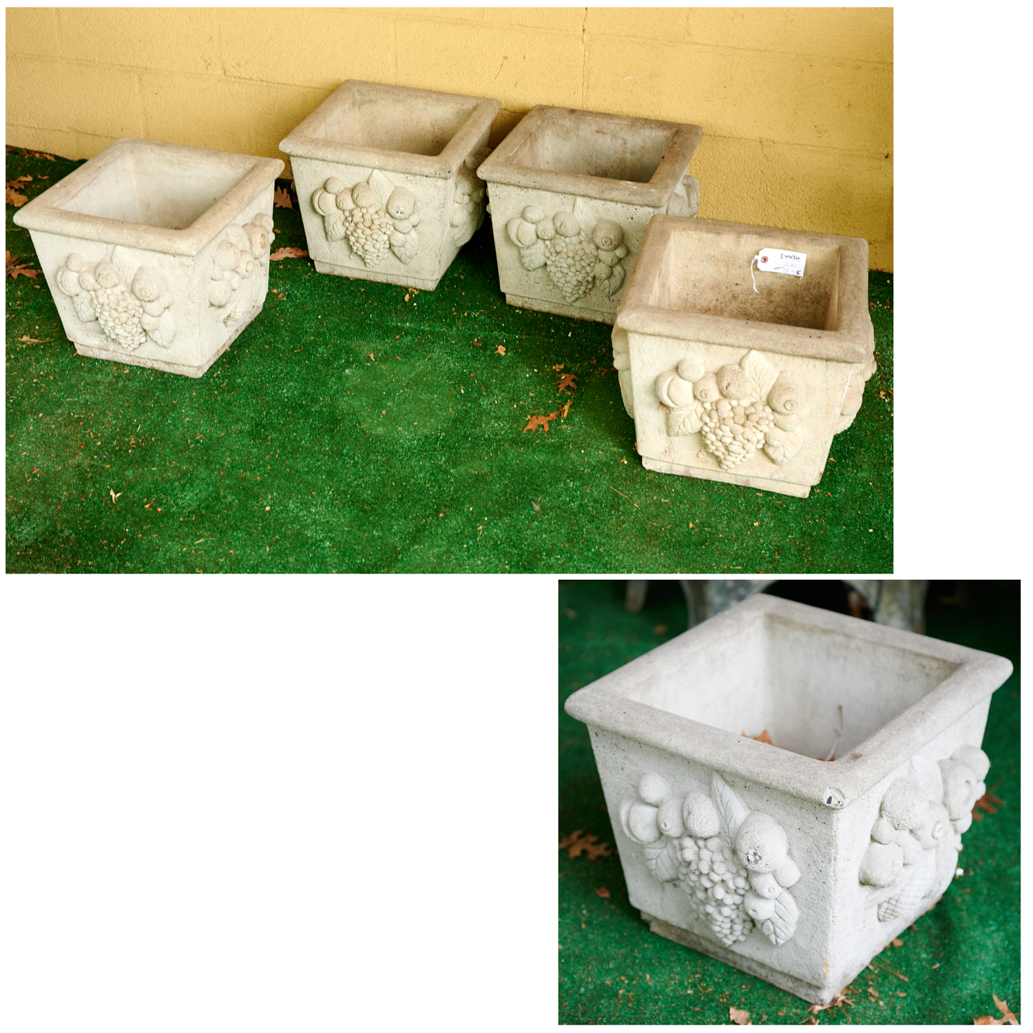 SET (5) CAST STONE GARDEN
