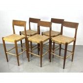 Set 5 Danish Modern Teak Bar S