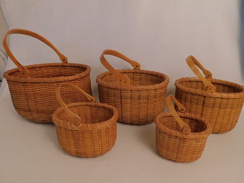 SET 5 GRADUATED BASKETS BY A.