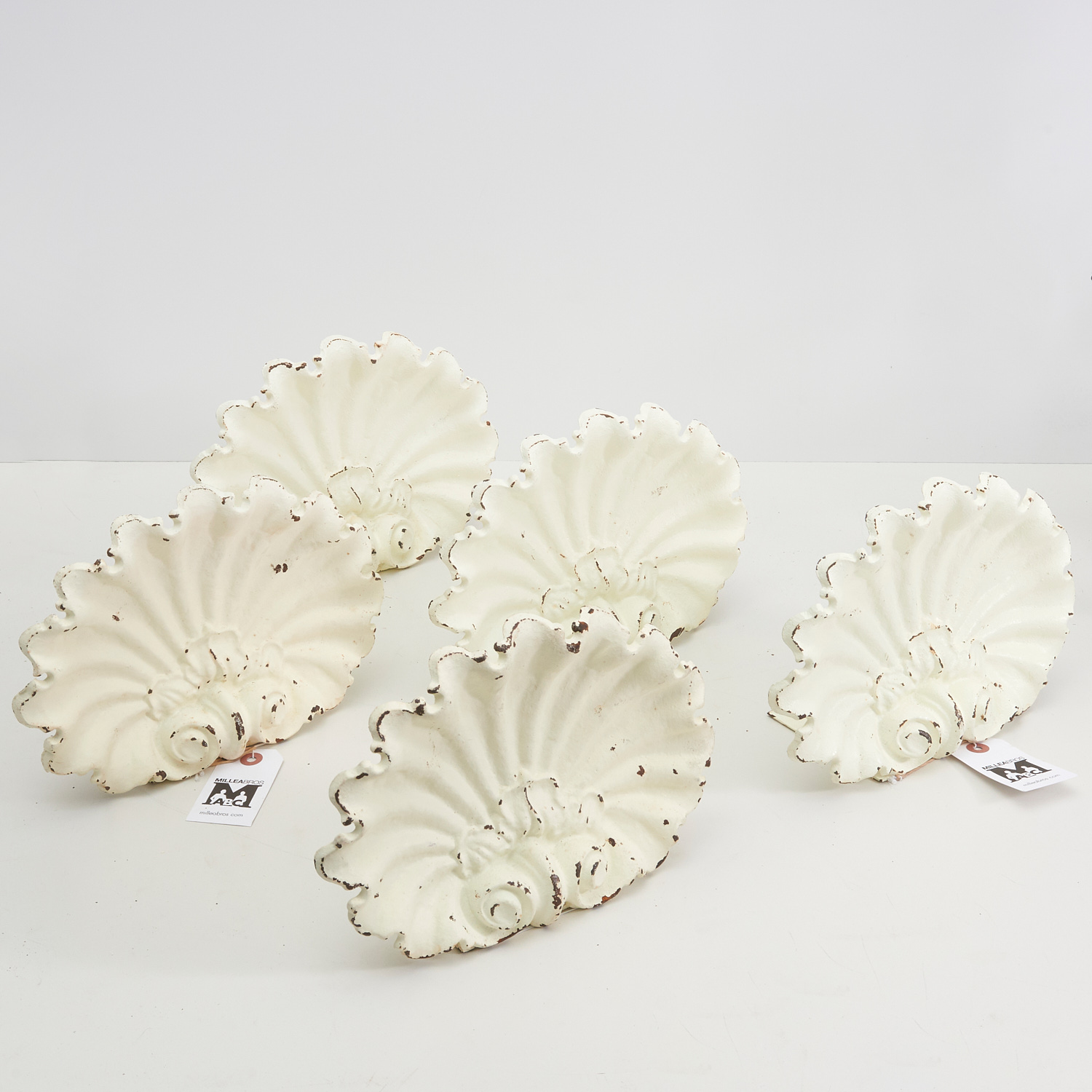 SET (5) PAINTED CAST IRON