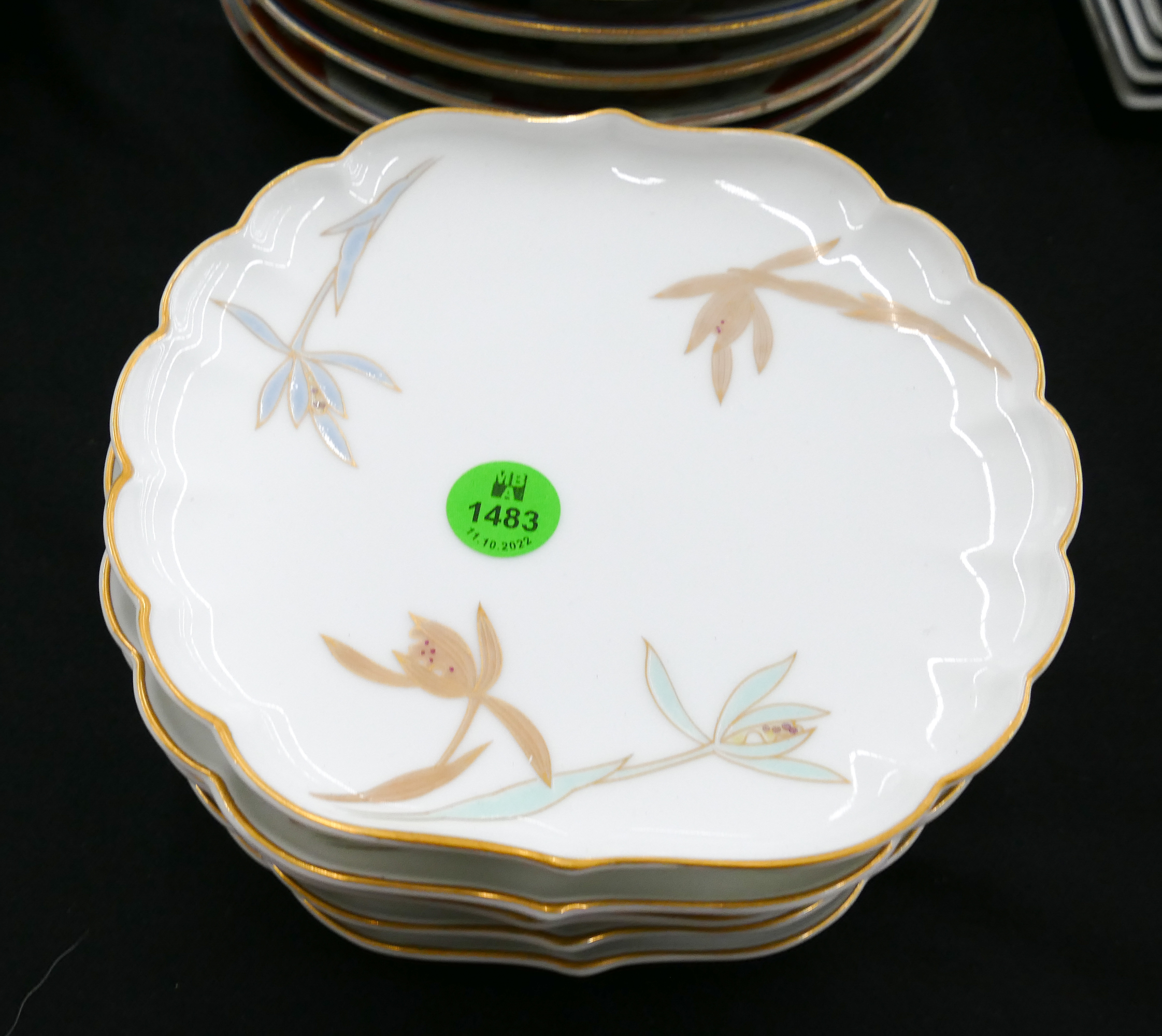 Set 5pc Japanese Fukagawa Foliate