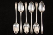 SET (6) 18TH C ENGLISH STERLIN