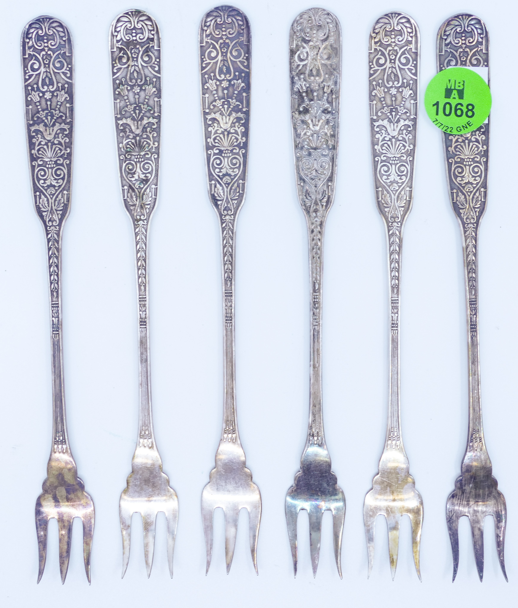 Set 6 Antique Pairpoint Silverplate