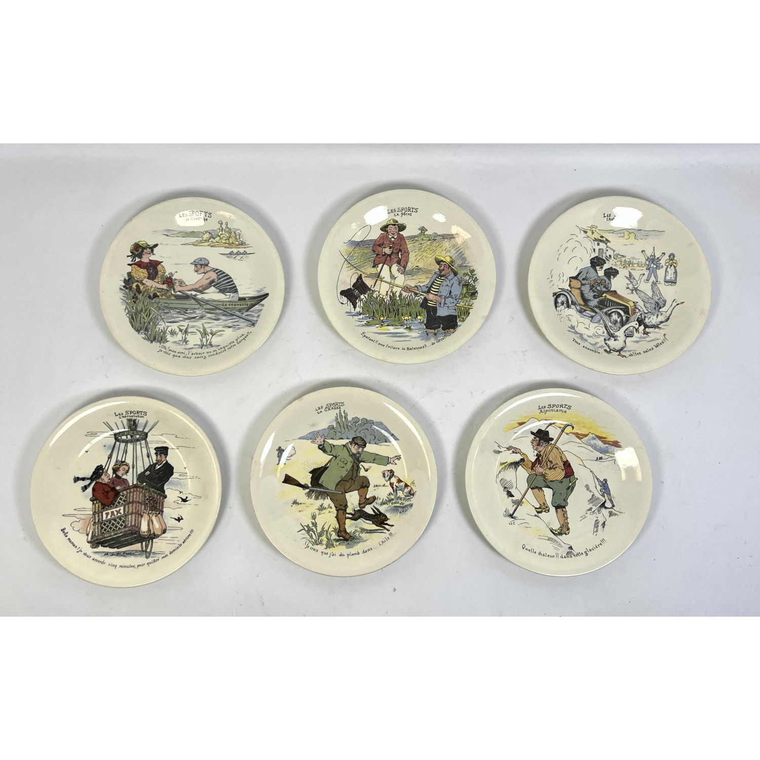Set 6 BOCH FRERES Sporting Humor