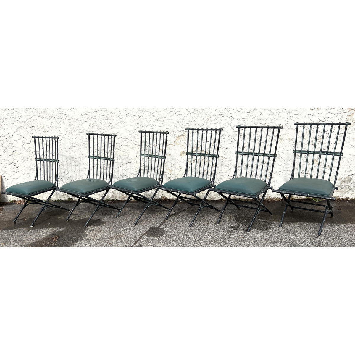 Set 6 Cast aluminum faux bamboo
