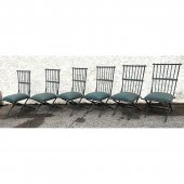 Set 6 Cast aluminum faux bambo