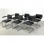 Set 6 Chrome Tube Frame Dining